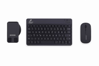 ست ۳ تکه JERTECH مدل CT3-01 | کیبورد، ماوس و پایه موبایل وایرلس با طراحی مدرن